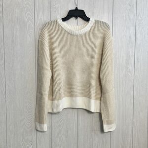 Stitches & Stripes Cream Pullover Sweater XXL NWT
